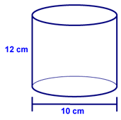 Cylinder Surface Area Example Problem